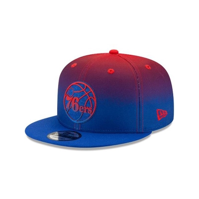 Blue Philadelphia 76ers Hat - New Era NBA Back Half 9FIFTY Snapback Caps USA3507168